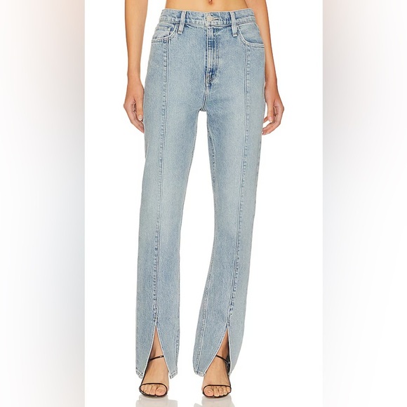 Hudson Jeans Denim - HUDSON JEANS Harlow Split Hem Ultrahigh Waist Cigarette Jeans in Stellar NEW